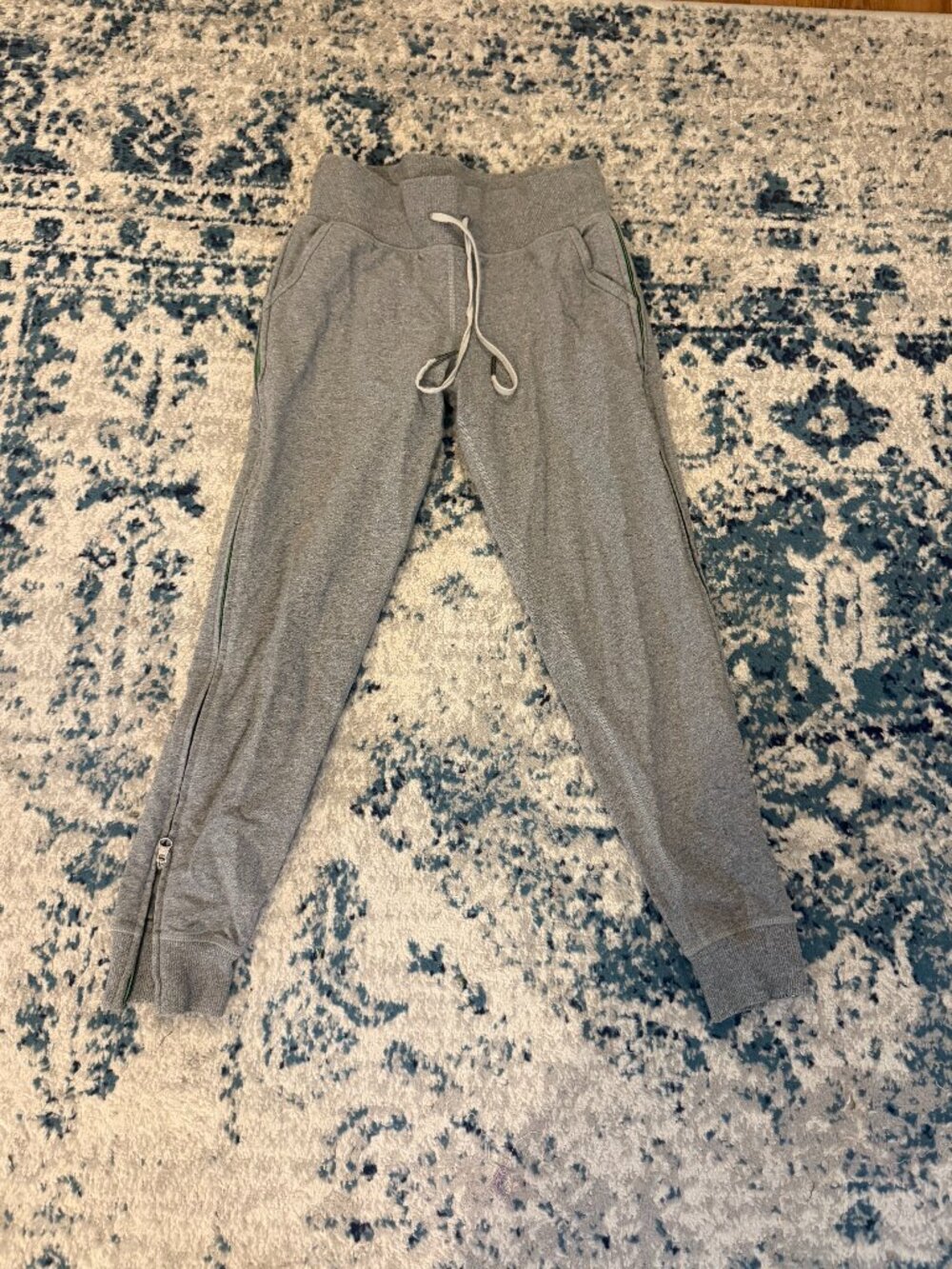 Lululemon Grey Jogger Pants with Green Zipper Size 2 or 4